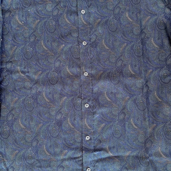 DANIEL Hechter Paris Long Sleeve Button Down Shirt, Blue Paisley, 2XL - Picture 7 of 16